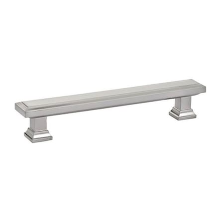 Patioplus 5 in. Center to Center Geometric Rectangular Cabinet Pull, Satin Nickel PA2155559